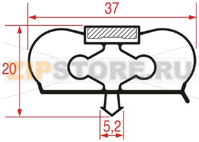 ВСТАВНОЙ УПЛОТНИТЕЛЬ 605X455 MM 