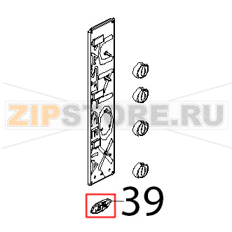 Etichetta ellisse 78x33, argento con bordo est. Unox XB 403 Etichetta ellisse 78x33, argento con bordo est. Unox XB 403Запчасть на деталировке под номером: 39