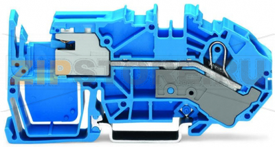 1-проводные распределительные клеммы с размыкателем; 16 мм; Push-in CAGE CLAMP®; 16,00 mm; серые Wago 2016-7711 