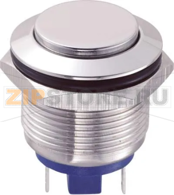 Кнопка антивандальная 48 В/DC, 2 А, 1 x выкл/вкл, без фиксации, IP65, 1 шт TRU Components GQ19H-10/J/S 