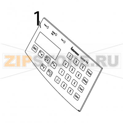 Накладка на клавиатуру Intermec PF2i Накладка на клавиатуру для термопринтера Intermec PF2iЗапчасть на деталировке под номером: 1Название запчасти на английском языке: (Fingerprint) overlay Intermec PF2i.