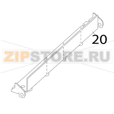 Head pressure plate Toshiba TEC B-852-TS12-CN Head pressure plate Toshiba TEC B-852-TS12-CNЗапчасть на деталировке под номером: 20