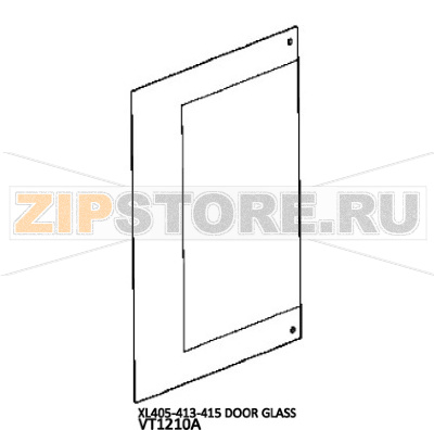 Стекло двери Unox XL 413 Стекло двери для шкафа расстоечного Unox XL 413Запчасть на деталировке под номером: 1