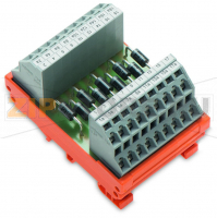 Модуль компонента с диодом; с 9 шт.; Диод 1N5408; 2,50 mm Wago 289-105