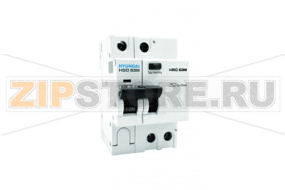 Выключатель автоматический дифференциального тока 10 А, 500 мА, 2 полюса, тип: AC Hyundai Electric HRO63M2PG8C0000C00010GC 