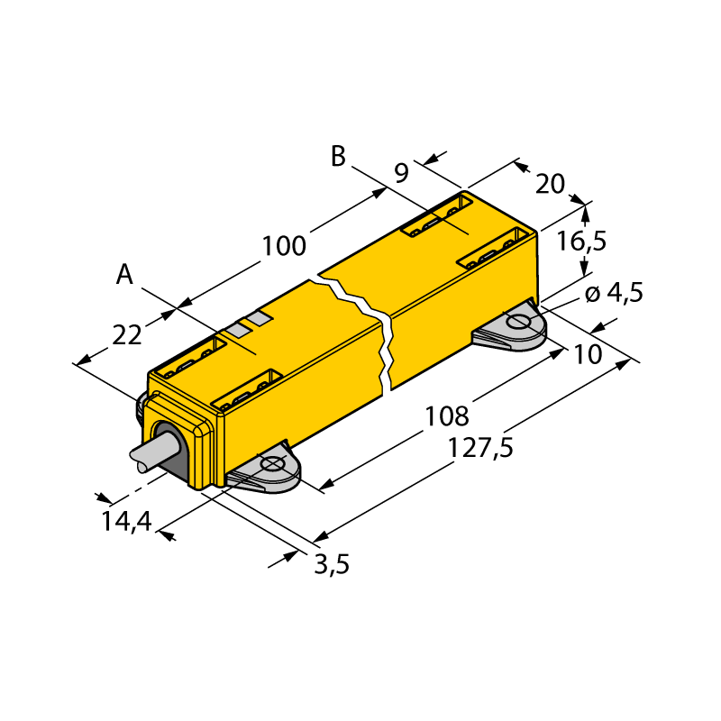 Индуктивный датчик линейного перемещения Turck LI100P1-Q17LM1-LIU5X2 