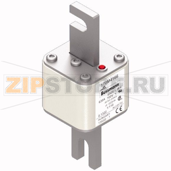 Предохранитель, 630 A, AC 690 В, 200 кА, DIN 1, 53x66x138 мм, aR, DIN, IEC Eaton FUSE 630A 690V 