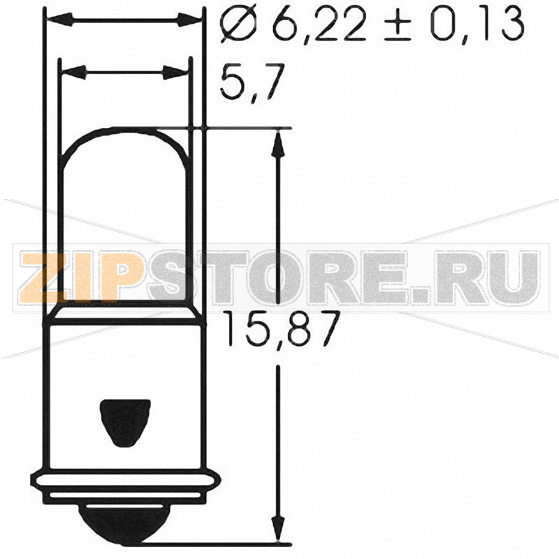 Лампа 6 В, 1.2 Вт, цоколь: MF6s/8, прозрачная, 1 шт TRU Components 1590347 