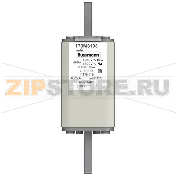 Предохранитель, 400 A, AC 1250 В, 100 кА, size 1, 45x58x138 мм, aR, DIN, IEC Eaton FUSE 400A 12 