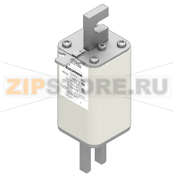 Предохранитель, 400 A, AC 1250 В, 100 кА, size 1, 45x58x138 мм, aR, DIN, IEC Eaton FUSE 400A 12 