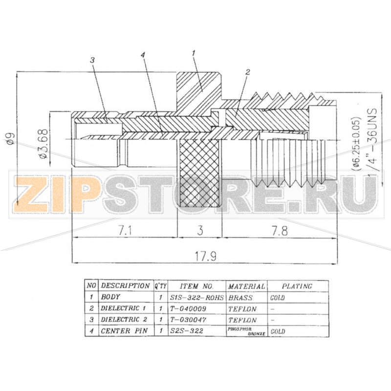 Разъем SMA, штекер SMB, 1 шт TRU Components 1579505 