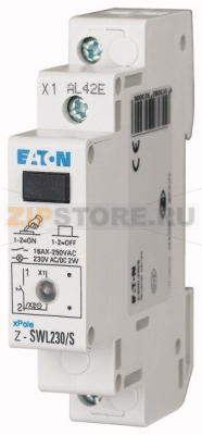 Кнопка со световой сигнализацией, 230В, 1НО Eaton Z-SWL230/S 