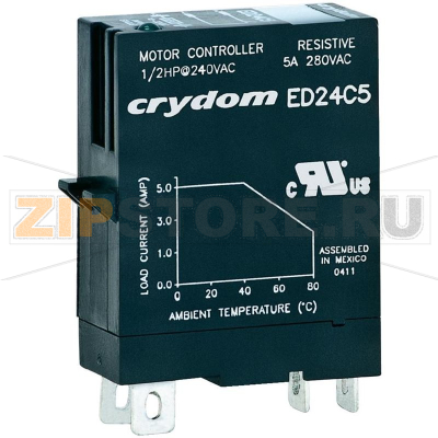 Реле твердотельное 5 А, однофазное, 80 В/DC, 1 шт Crydom ED10C5 