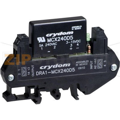 Реле твердотельное на DIN-рейку 5 А, 280 В/AC, 1 шт Crydom DRA1-MCX240D5 