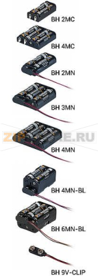 Держатель батареек Bopla BH 4MN-BL 