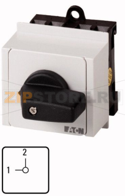 Переключатель, контакты: 2, 20 A, панель: USV-NETZ, 90°, с фиксацией Eaton T0-1-15541/IVS 