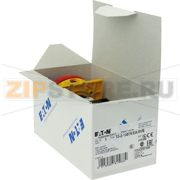 Выключатели главные, T0, 20 A, 2 модуля, 3-полюсн Eaton T0-2-15679/EA/SVB 