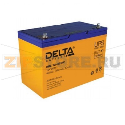 Delta HRL 12-420W Свинцово-кислотный аккумулятор (АКБ) Delta HRL 12-420W: Напряжение - 12 В; Емкость - 90 Ач; Габариты: 306 мм x 169 мм x 215 мм, Вес: 30 кгТехнология аккумулятора: AGM VRLA Battery