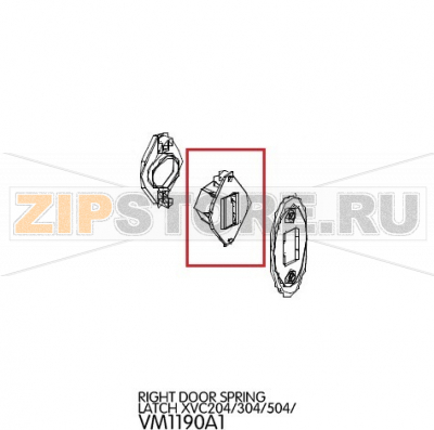 Right door spring latch Unox XVC 305 Right door spring latch Unox XVC 305Запчасть на деталировке под номером: 76Название запчасти на английском языке: Right door spring latch Unox XVC 305