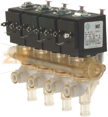 ГРУППА 4-Х ЭЛЕКТРОМАГНИТНЫХ КЛАПАНОВ ODE 230В 8ВТ 