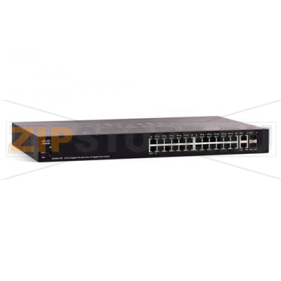 Коммутатор 24xGE (PoE), 2x10GE, 2xSFP+ Cisco SG250X-24P-K9-EU 