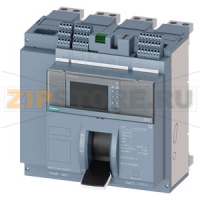 fixed-mounted molded case circuit breaker w. handle frame 1600; 4AUX and trip alarm switch S24; Icu "C" Icu=110kA @ 415V, 4-pole, right ETU660, LSIG, In=1250A display, meas., comm. function Ir=500...1250A Isd=0.6...10xIn, Ii=1.5...15xIn N conductor protec