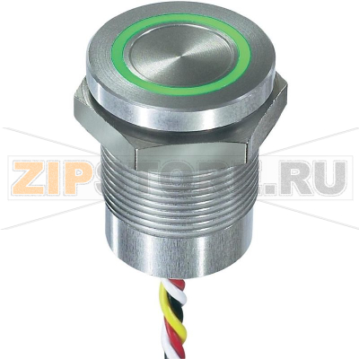 Кнопка сенсорная 24 В, 0.2 А, IP68, IP69K, 1 шт APEM CPB2110000KGSS 