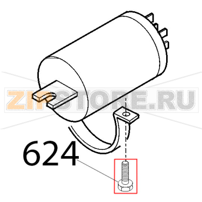 Vite fiss. condensatore Sirman Topaz 250 Vite fiss. condensatore Sirman Topaz 250Запчасть на деталировке под номером: 624