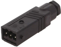 Разъем питания прямоугольный 16 А, IP54, 3 контакта Hirschmann STAS 3 N BLACK