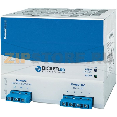 Блок питания на DIN-рейку 24 В, 20 А, 480 Вт Bicker Elektronik BED-48024 