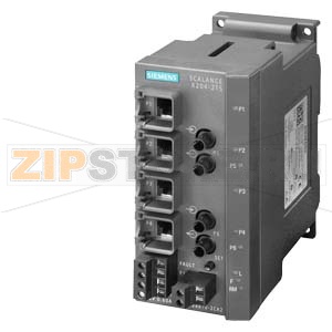 Управляемый промышленный коммутатор SCALANCE X204-2TS, 4 х 100 Мбит / с портами RJ45 и 2 X 100 Мбит / с мультимод BFOC, прод. диагностика, рез. блок питания, PROFINET-IO DEVICE Siemens 6GK5204-2BB10-2CA2 