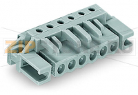 MCS MIDI Classic Розетка под пайку THT; 0.6 x 1.0 mm solder pin; угловые; Проходной фланец; Шаг контактов 5 мм; 12-пол.; серые Wago 232-242/047-000