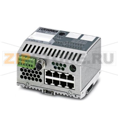 Интеллектуальный компактный управляемый коммутатор Ethernet с восемью портами RJ45 (10/100 Мбит/с) Phoenix Contact FL SWITCH SMCS 8TX-PN установлен в режиме PROFINET.Минимальный заказ: 1 шт.Упаковка: 1 шт.