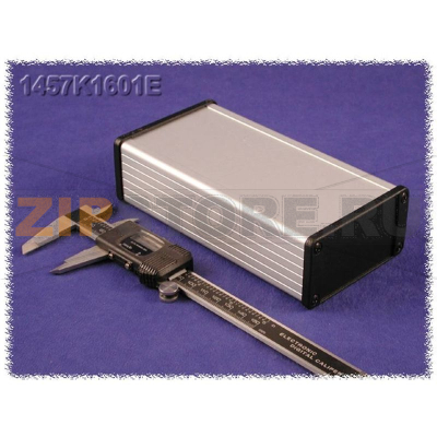 Корпус алюминиевый 160x84x44 мм, серый, 1 шт Hammond 1457K1601E 