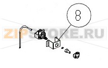 Кронштейн насоса Unox XF 135 Оригинальное название запчасти: 0H3743A0 - PUMP EL070 SUPPORT Unox XF 135 На деталировке запчасть Unox XF 135 под номером: 8