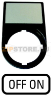 Шильдик "OFF-ON" с держателем 30х50, черный Eaton M22S-ST-GB10