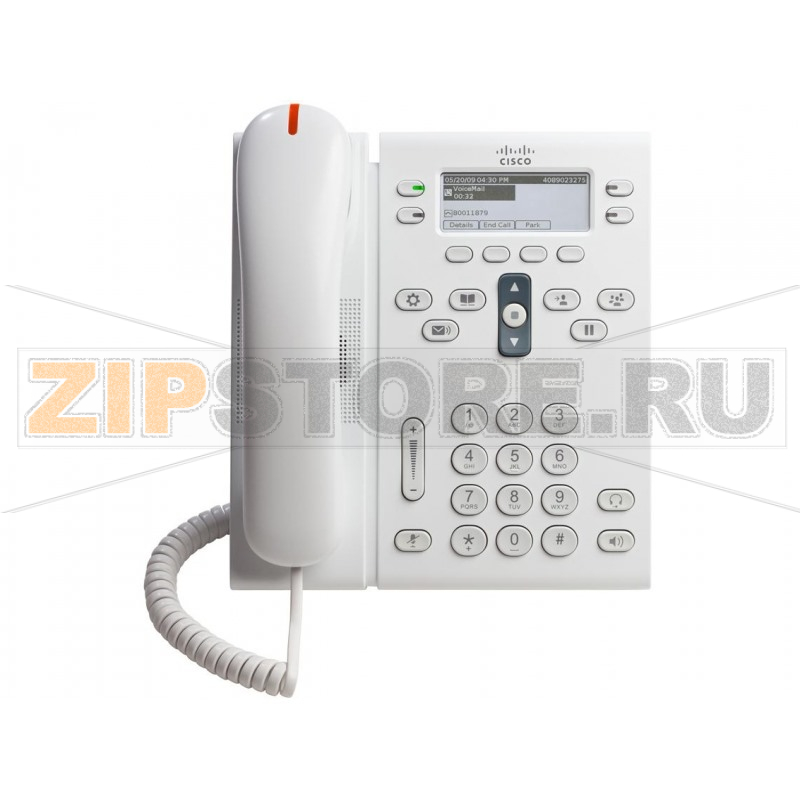 IP-телефон 48 В/DC, 4 линии, 2xFE (PoE), SIP/SCCP, 396x162 пкс, RJ-9 Cisco CP-6941-WL-K9 