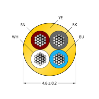 Кабель в катушке Turck CABLE4X0.34-XX-PVC-YE-500M/TEY