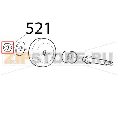 Dado es. DIN439, M8, basso Sirman Anniversario 300 Dado es. DIN439, M8, basso Sirman Anniversario 300Запчасть на деталировке под номером: 521