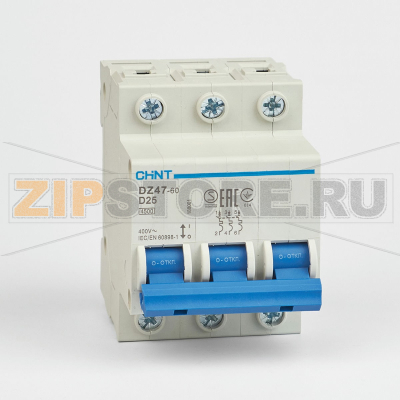 Выключатель автоматический 25 А, 4.5 кА, 3 полюса Chint DZ47-60 
