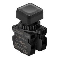 Выключатель кнопочный, Ø отверстия: 22/25 мм Autonics S2PRS-P1K2AM