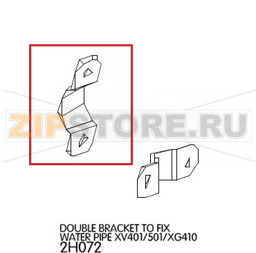 Double bracket to fix water pipe Unox XB 803 Double bracket to fix water pipe Unox XB 803Запчасть на деталировке под номером: 33Название запчасти на английском языке: Double bracket to fix water pipe Unox XB 803