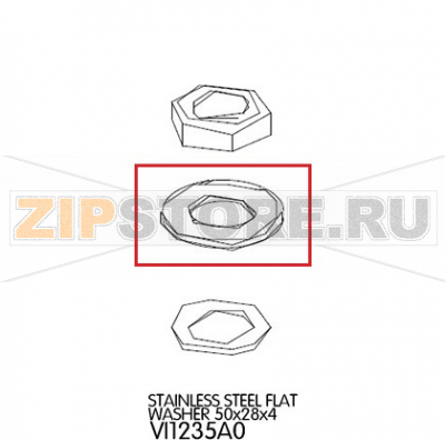 Stainless steel flat washer 50x28x4 Unox XB 603G Stainless steel flat washer 50x28x4 Unox XB 603GЗапчасть на деталировке под номером: 83Название запчасти на английском языке: Stainless steel flat washer 50x28x4 Unox XB 603G