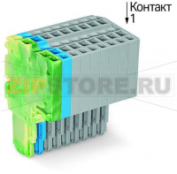 2-проводная розетка; 1,5; 11-пол.; 1,50 mm; желто-зеленые,синие,серые Wago 2020-211/000-039