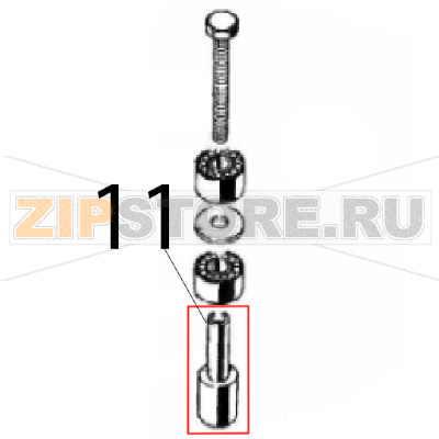 Pin Angelo Po C165D Pin Angelo Po C165DЗапчасть на деталировке под номером: 11