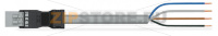 pre-assembled connecting cable; Eca; Plug/open-ended; 4-pole; Cod. B; Control cable 4 x 1.5 mm; 2 m; 1,50 mm; gray Wago 891-8994/206-203