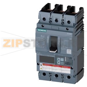 Автоматический выключатель 3VA6 UL frame 150 breaking capacity class C 100kA @ 480V 3-pole, line protection ETU820, li, In=100A overload protection ir=40A ...100A short circuit protection iI=1,5...12 x In w/o connection Siemens 3VA6110-7KL31-2AA0 