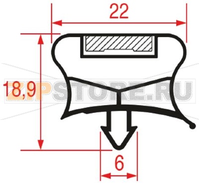 GASKET [R] 1/2 DRAWER 252X366 