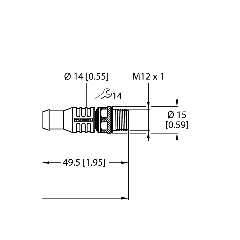 Кабель PVC Turck PKG4.5S-7.5-RSW4.5T/TEL 