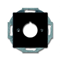 Накладка с суппортом для командно-сигнальных приборов, D=22.5 мм, чёрный бархат ABB 2CKA001724A4301